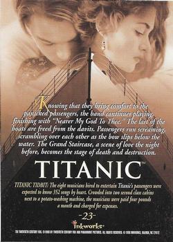 1998 Inkworks Titanic (Movie) #23 Knowing that they bring comfort to the panicked... Back