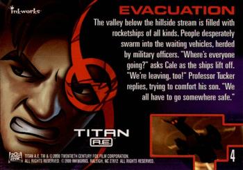2000 Inkworks Titan A.E. #4 Evacuation Back