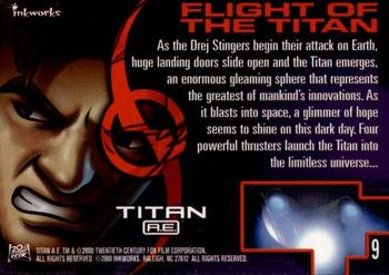 2000 Inkworks Titan A.E. #9 Flight of the Titan Back