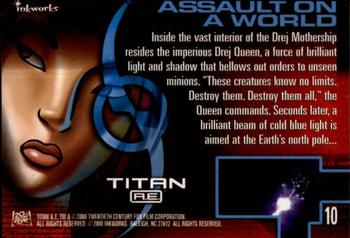 2000 Inkworks Titan A.E. #10 Assault on a World Back