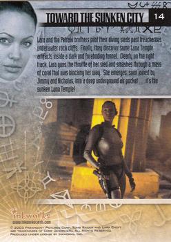 2003 Inkworks Tomb Raider: The Cradle of Life #14 Toward the Sunken City Back