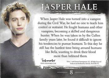 2008 Inkworks Twilight #8 Jasper Hale Back