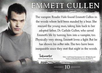 2008 Inkworks Twilight #10 Emmett Cullen Back