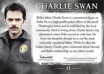 2008 Inkworks Twilight #11 Charlie Swan Back