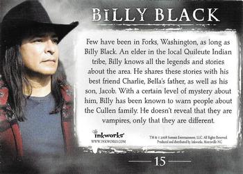 2008 Inkworks Twilight #15 Billy Black Back