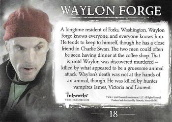 2008 Inkworks Twilight #18 Waylon Forge Back