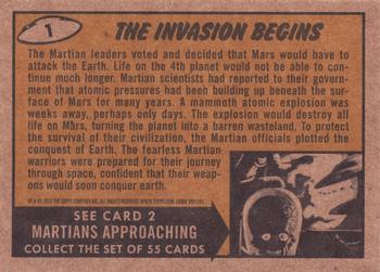 2012 Topps Mars Attacks Heritage #1 The Invasion Begins Back