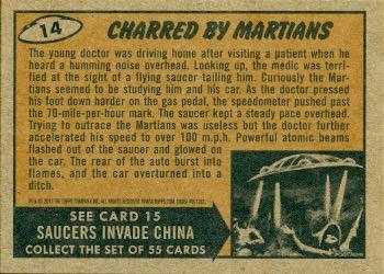 2012 Topps Mars Attacks Heritage #14 Charred by Martians Back