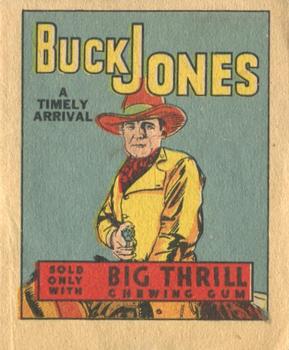 1934 Goudey Big Thrill Booklets (R24) #1 A Timely Arrival (Buck Jones) Front