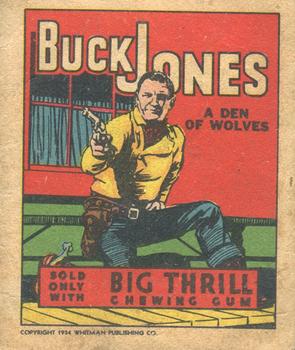 1934 Goudey Big Thrill Booklets (R24) #5 A Den of Wolves (Buck Jones) Front