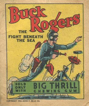 1934 Goudey Big Thrill Booklets (R24) #4 The Fight beneath the Sea (Buck Rogers) Front