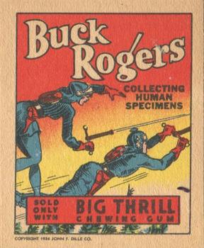 1934 Goudey Big Thrill Booklets (R24) #6 Collecting Human Specimens (Buck Rogers) Front