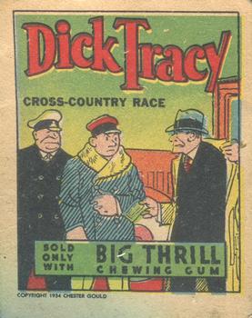 1934 Goudey Big Thrill Booklets (R24) #4 Cross-Country Race (Dick Tracy) Front