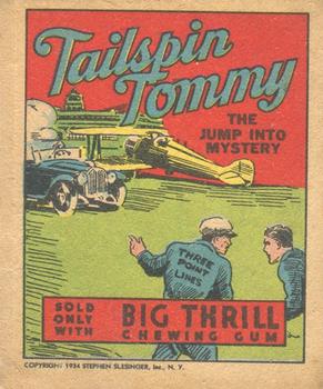 1934 Goudey Big Thrill Booklets (R24) #2 The Jump into Mystery (Tailspin Tommy) Front
