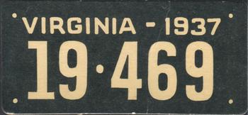 1937 Goudey Auto License Plates (R19-2) #NNO Virginia Front