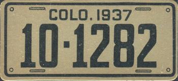 1937 Goudey Auto License Plates (R19-2) #NNO Colorado Front