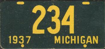 1937 Goudey Auto License Plates (R19-2) #NNO Michigan Front