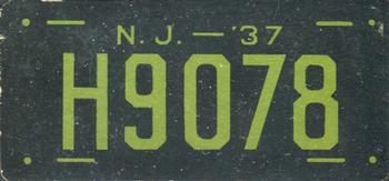 1937 Goudey Auto License Plates (R19-2) #NNO New Jersey Front