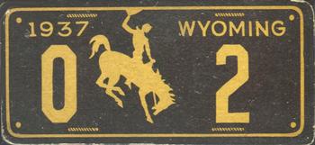 1937 Goudey Auto License Plates (R19-2) #NNO Wyoming Front