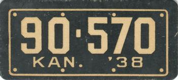 1938 Goudey Auto License Plates (R19-3) #NNO Kansas Front