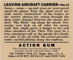1938 Goudey Action Gum (R1) #25 Leaving Aircraft Carrier Back