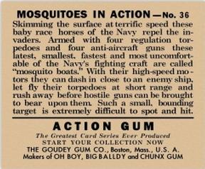 1938 Goudey Action Gum (R1) #36 Mosquitoes in Action Back