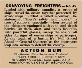 1938 Goudey Action Gum (R1) #45 Convoying Freighters Back