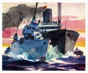 1938 Goudey Action Gum (R1) #45 Convoying Freighters Front