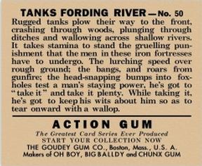 1938 Goudey Action Gum (R1) #50 Tanks Fording River Back