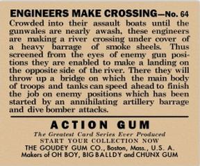 1938 Goudey Action Gum (R1) #64 Engineers Make Crossing Back