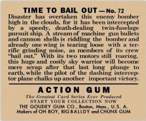 1938 Goudey Action Gum (R1) #72 Time to Bail Out Back