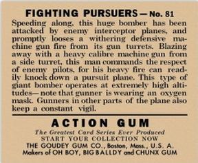 1938 Goudey Action Gum (R1) #81 Fighting Pursuers Back