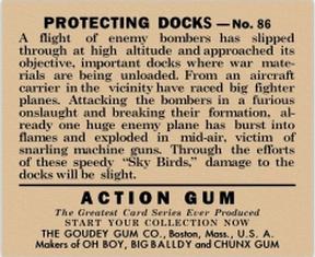 1938 Goudey Action Gum (R1) #86 Protecting Docks Back