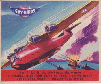 1941 Goudey Sky Birds (R137) #1 U.S.A. Patrol Bomber Front