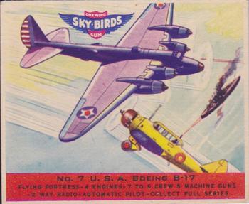 1941 Goudey Sky Birds (R137) #7 U.S.A. Boeing B-17 Front