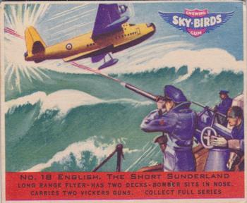1941 Goudey Sky Birds (R137) #18 English. Short Sunderland Front