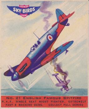 1941 Goudey Sky Birds (R137) #21 English. Famous Spitfire Front
