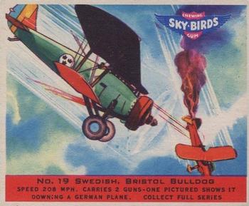 1941 Goudey Sky Birds (R137) #19 Swedish. Bristol Bulldog Front
