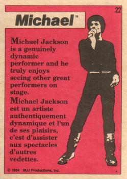 1984 O-Pee-Chee Michael Jackson #22 Michael Jackson Back