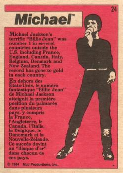 1984 O-Pee-Chee Michael Jackson #24 Michael Jackson Back
