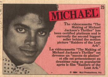 1984 O-Pee-Chee Michael Jackson #25 Michael Jackson Back