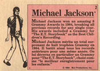1984 O-Pee-Chee Michael Jackson #2 Michael Jackson Back