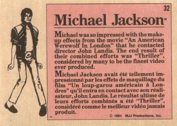 1984 O-Pee-Chee Michael Jackson #32 Michael Jackson Back