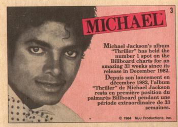 1984 O-Pee-Chee Michael Jackson #3 Michael Jackson Back