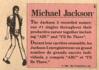 1984 O-Pee-Chee Michael Jackson #6 Michael Jackson Back