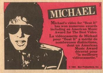 1984 O-Pee-Chee Michael Jackson #7 Michael Jackson Back