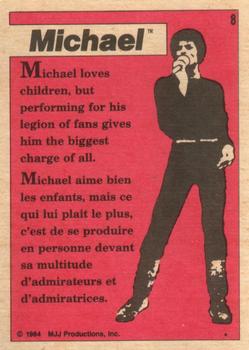 1984 O-Pee-Chee Michael Jackson #8 Michael Jackson Back