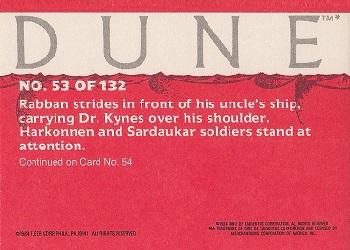 1984 Fleer Dune #53 Look What I Found Back