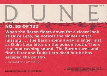 1984 Fleer Dune #55 Duke Leto's Chance To Eliminate The Baron Back