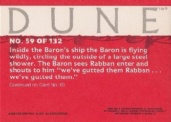 1984 Fleer Dune #59 Rabban! We've Gutted Them! Back